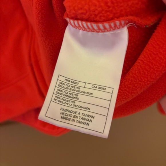 Nike vintage zip up fleece hoodie jacket orange red size large - Picture 6 of 7